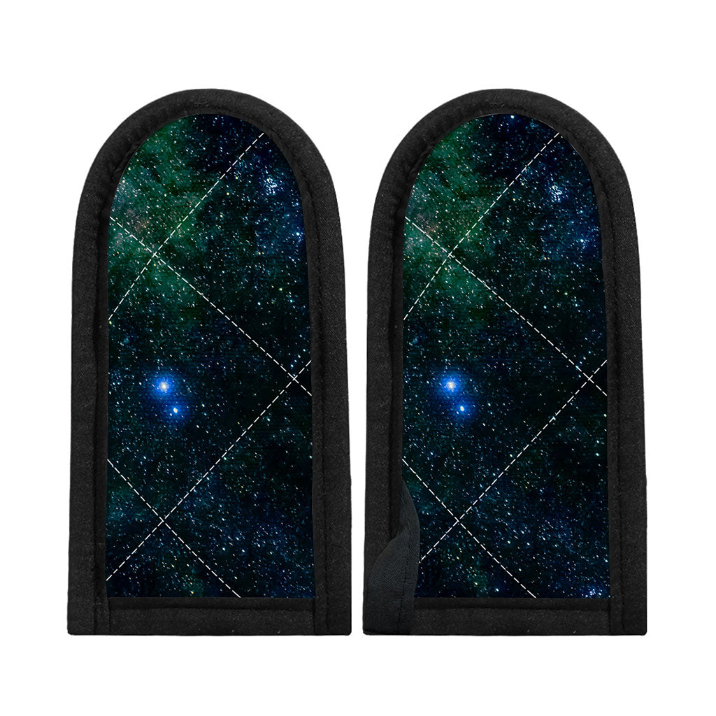 Dark Green Galaxy Space Print Skillet Handle Cover