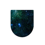 Dark Green Galaxy Space Print Toilet Lid Cover