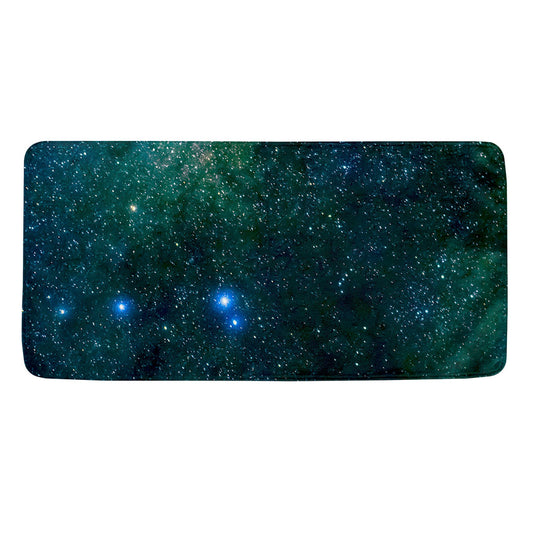 Dark Green Galaxy Space Print Towel