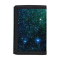 Dark Green Galaxy Space Print Trifold Wallet