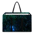 Dark Green Galaxy Space Print Utility Tote Bag