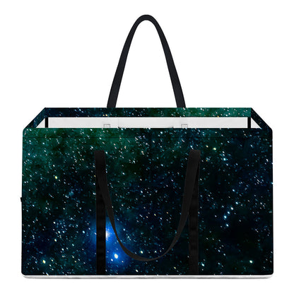 Dark Green Galaxy Space Print Utility Tote Bag