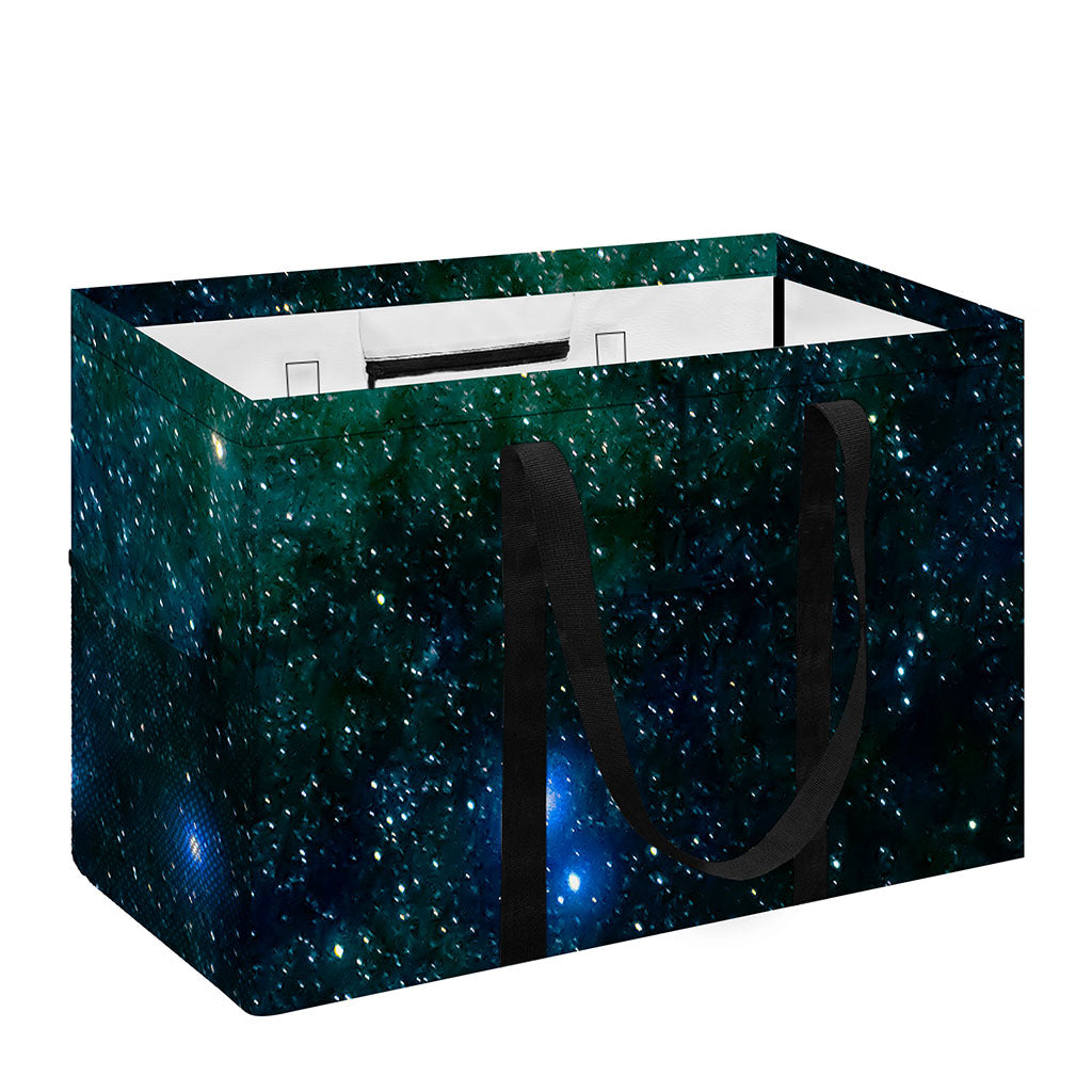 Dark Green Galaxy Space Print Utility Tote Bag