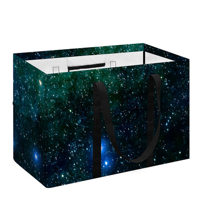 Dark Green Galaxy Space Print Utility Tote Bag