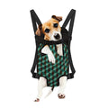 Dark Green Geometric Cube Pattern Print Pet Carrier Backpack
