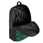 Dark Green Hemp Pattern Print 17 Inch Backpack