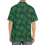 Dark Green Hemp Pattern Print Aloha Shirt
