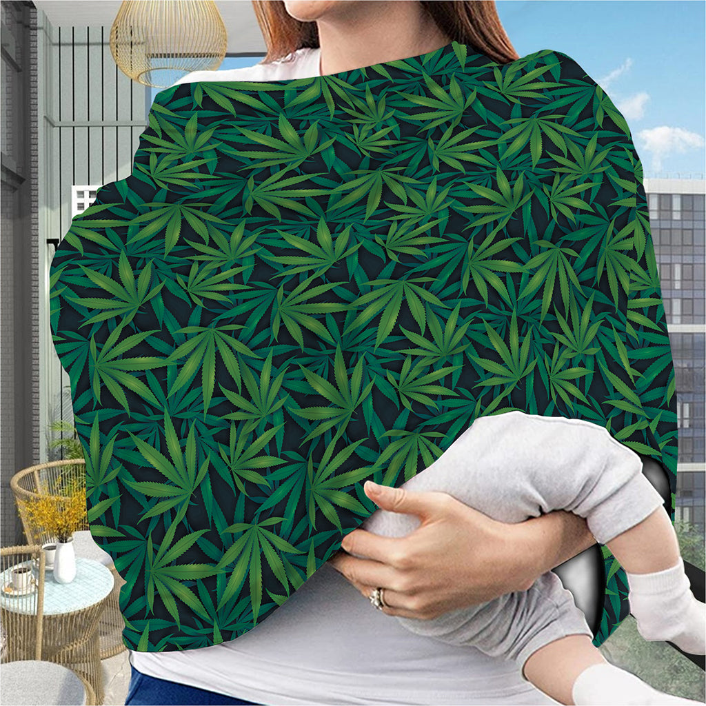 Dark Green Hemp Pattern Print Baby Seat Cover