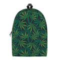 Dark Green Hemp Pattern Print School Backpack