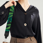 Dark Green Hemp Pattern Print Bag Strap