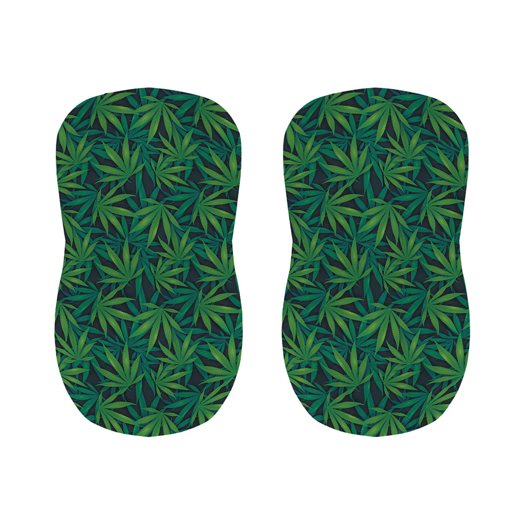 Dark Green Hemp Pattern Print Bar Stool Covers