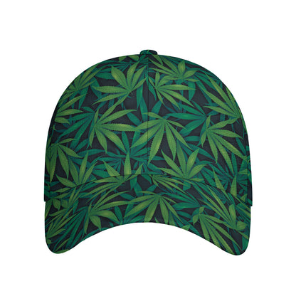 Dark Green Hemp Pattern Print Baseball Cap