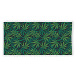 Dark Green Hemp Pattern Print Beach Towel