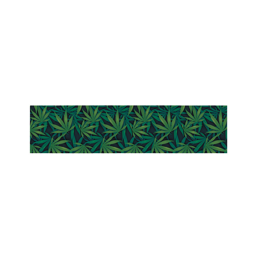 Dark Green Hemp Pattern Print Bed Runner