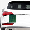 Dark Green Hemp Pattern Print Car Sticker