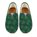 Dark Green Hemp Pattern Print Casual Shoes