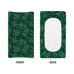 Dark Green Hemp Pattern Print Changing Pad Cover