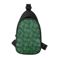 Dark Green Hemp Pattern Print Sling Bag