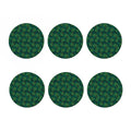 Dark Green Hemp Pattern Print Coaster Set
