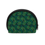 Dark Green Hemp Pattern Print Coin Purse