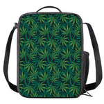 Dark Green Hemp Pattern Print Crossbody Lunch Bag