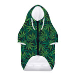 Dark Green Hemp Pattern Print Dog Zip Up Hoodie
