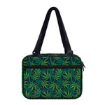 Dark Green Hemp Pattern Print Double Strap Bible Bag