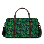 Dark Green Hemp Pattern Print Duffle Bag