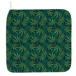 Dark Green Hemp Pattern Print Hand Towel