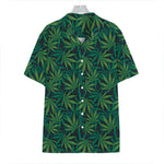 Dark Green Hemp Pattern Print Hawaiian Shirt