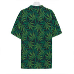 Dark Green Hemp Pattern Print Hawaiian Shirt