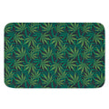 Dark Green Hemp Pattern Print Indoor Door Mat