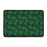 Dark Green Hemp Pattern Print Kitchen Mat