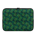 Dark Green Hemp Pattern Print Laptop Sleeve