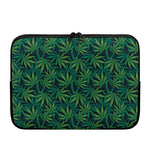 Dark Green Hemp Pattern Print Laptop Sleeve