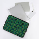 Dark Green Hemp Pattern Print Laptop Sleeve