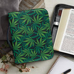 Dark Green Hemp Pattern Print Leather Bible Cover