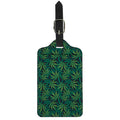 Dark Green Hemp Pattern Print Luggage Tag