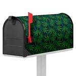 Dark Green Hemp Pattern Print Mailbox Cover