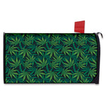 Dark Green Hemp Pattern Print Mailbox Cover