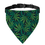Dark Green Hemp Pattern Print Over The Collar Dog Bandana