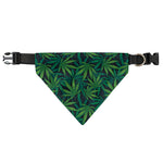 Dark Green Hemp Pattern Print Over The Collar Dog Bandana