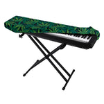 Dark Green Hemp Pattern Print Piano Keyboard Cover