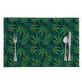 Dark Green Hemp Pattern Print Placemat