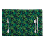 Dark Green Hemp Pattern Print Placemat