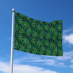 Dark Green Hemp Pattern Print Polyester Flag