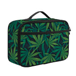 Dark Green Hemp Pattern Print Portable Lunch Bag