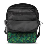 Dark Green Hemp Pattern Print Rectangular Crossbody Bag