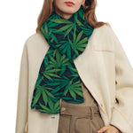 Dark Green Hemp Pattern Print Scarf