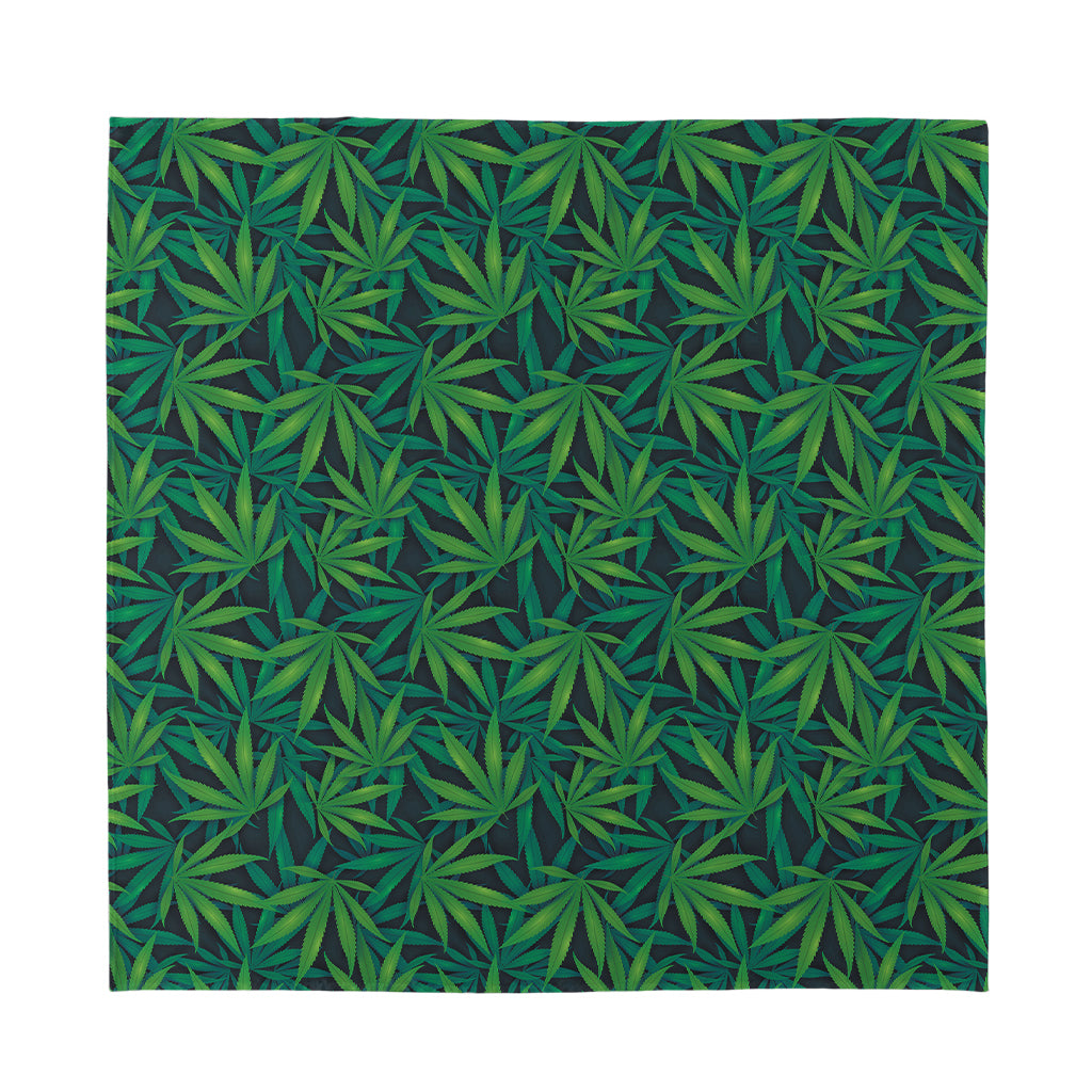 Dark Green Hemp Pattern Print Silk Bandana